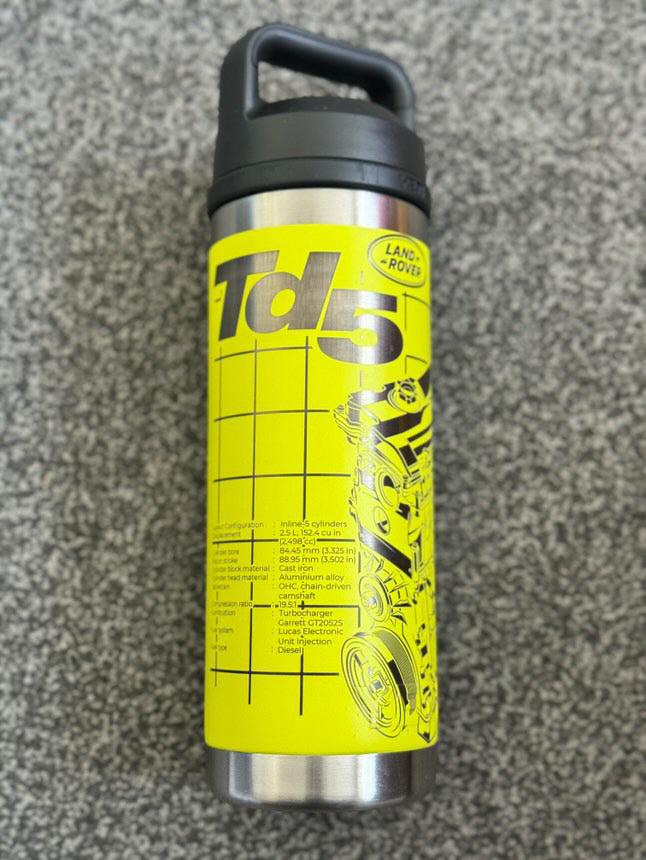 KOVA TD5 YETI BOTTLE - 18oz Chug Cap (Firefly Yellow / Black)